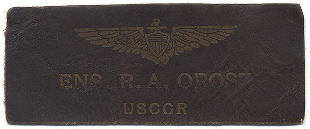 SCARCE WWII US Coast Guard Reserve Pilot's Name/Wing Strip