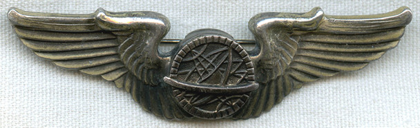 Early WWII USAAF Issue Navigator Wing by Amcraft with Original Lacquer