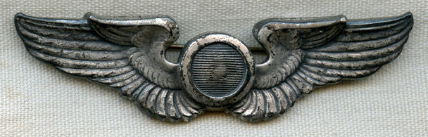 Circa 1930s-WWII Issue US Air Corps Observer Wing in Sterling NO LONGER AVAILABLE
