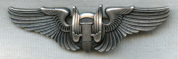Nice, Clean WWII Issue USAAF Air Gunner Wing in Sterling