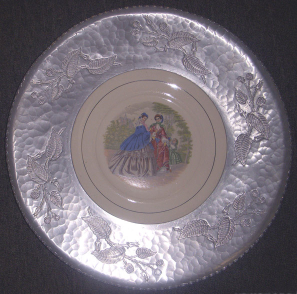 Interesting 1930s Farberware of New York Aluminum & Ceramic Wall Plaque