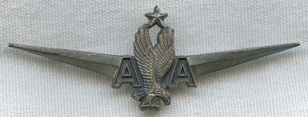1960s American Airlines Pilot Wing in Sterling Silver