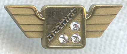 1980s Braniff Inc. Airlines 15 Years of Service Lapel Pin