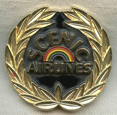 Circa 1994 Scenic Airlines Pilot Hat Badge<p> NO LONGER AVAILABLE
