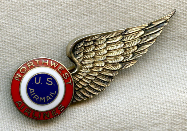 Northwest Airlines (NWA) US Air Mail Wing in Sterling by Josten
