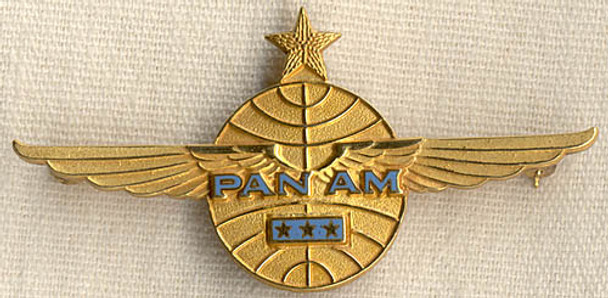1960s Pan Am Airways Check Pilot Wing by Balfour (B Mark)
