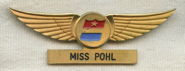 Circa 1970-1973 United Air Lines Flight Attendant Jacket Wing