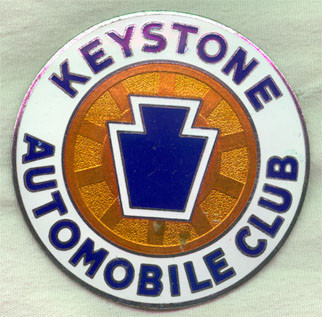 1920s-30s KEYSTONE AUTO CLUB Car Badge