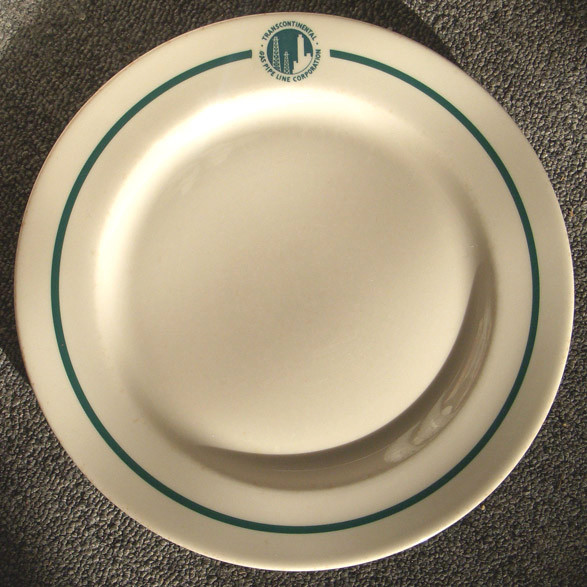 1961 Transcontinental Gas Pipe Line Corp. Dinner Plate by Shenango <p> NO LONGER AVAILABLE