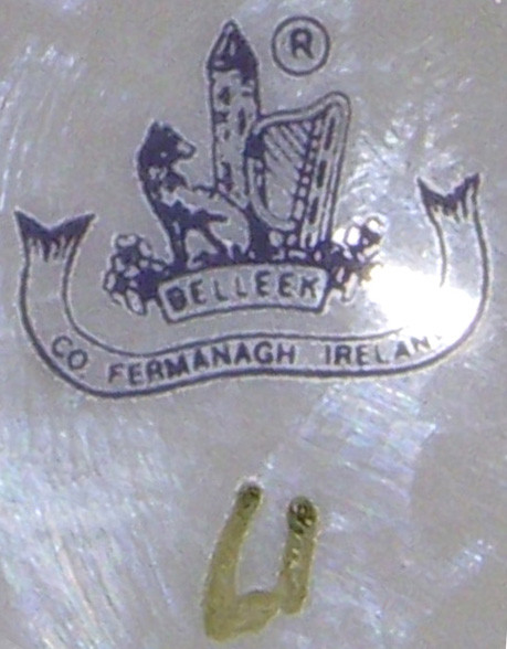 Belleek Daisy Design Tall Vase with 8th Mark Circa 1993-1996