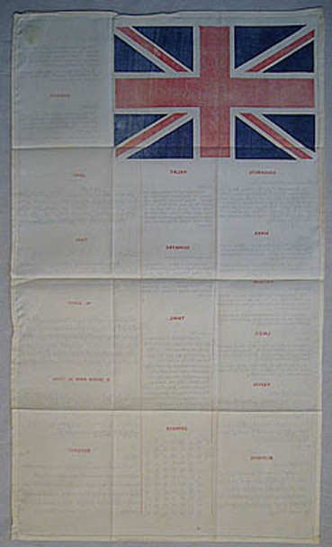 Very Rare 2nd Style 1st Type Silk British Blood Chit w/ 17 Languages