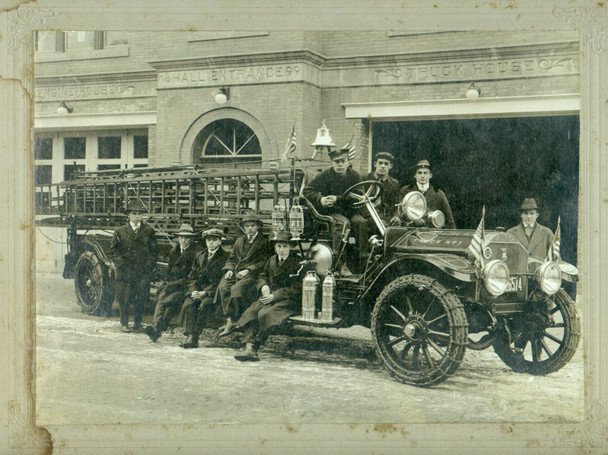 1910s Framed Photo of Waynesboro, Pennsylvania Fire Truck No. 1 & Crew