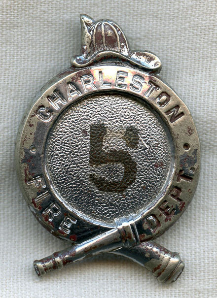 Circa 1900 Charleston, South Carolina Fire Department Badge