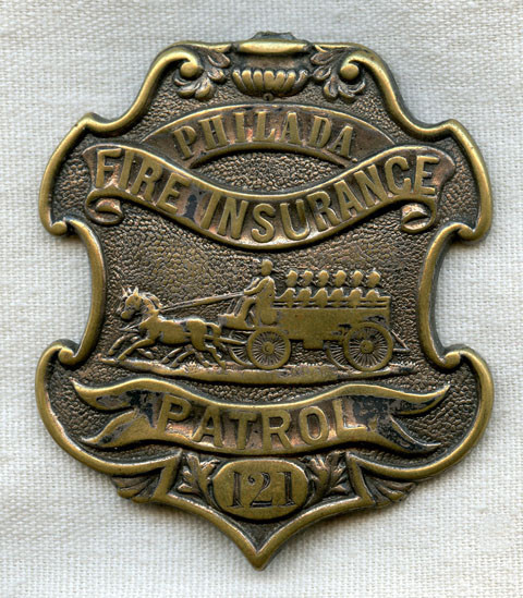 1860s Philadelphia Fire Insurance Patrol Badge <p> NO LONGER AVAILABLE