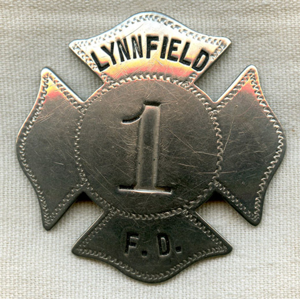 Circa 1900 Lynnfield, Massachusetts Fire Department Badge