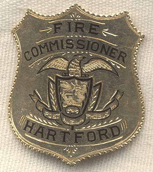 Pair of 1920s-1930s 14K Gold Badges of George A. Wardinski/Wardinsky