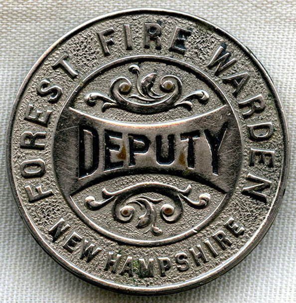 Scarce Ca. 1900's-20's New Hampshire Deputy Forest Fire Warden Badge