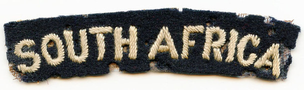 Rare WWII Royal Air Force (RAF) South Africa Shoulder Title