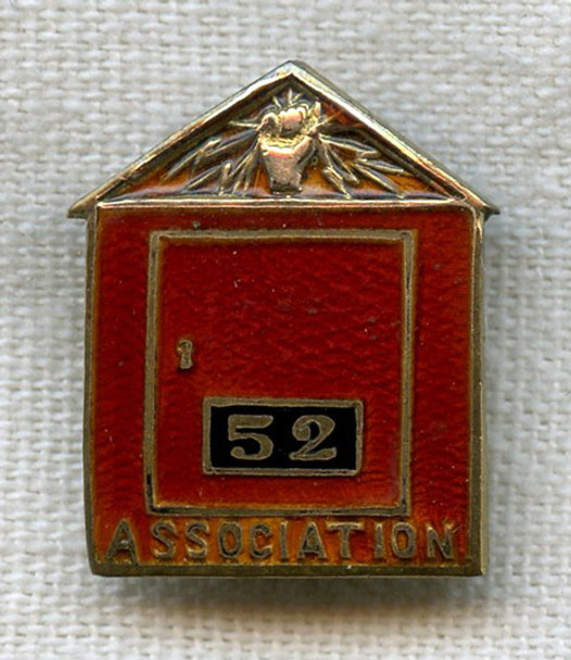 Beautiful 1930s Boston, Massachusetts Box 52 Association Lapel Pin
