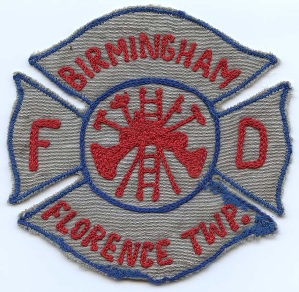 1950s Birmingham-Florence Township (Ohio) Fire Department Patch