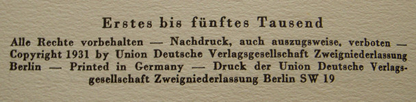 1931 Patriotic German Book on WWI PLM Aces "Pour Le Mrite: Flieger im Feuer"