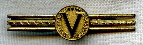Great WWII "V for Victory" Tie Bar by Hickok