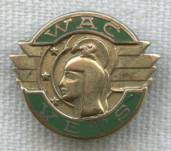 WWII Gold-Filled Women's Army Corps (WAC) Service / Discharge Pin