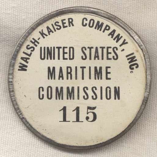 WWII United States Maritime Commission Badge