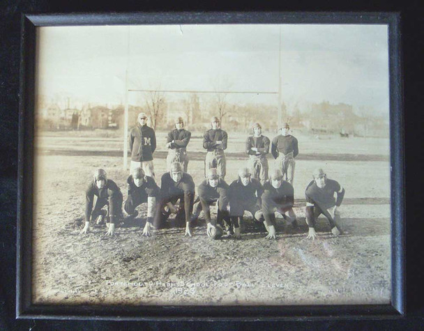 Great Framed 1923 Portsmouth High School Football Team Photo