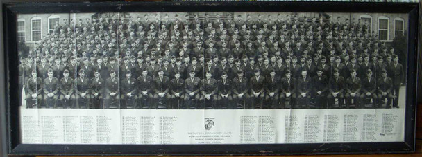 Late WWII Framed "Yard Long" Photo of 3rd Platoon Commanders' Class, Quantico