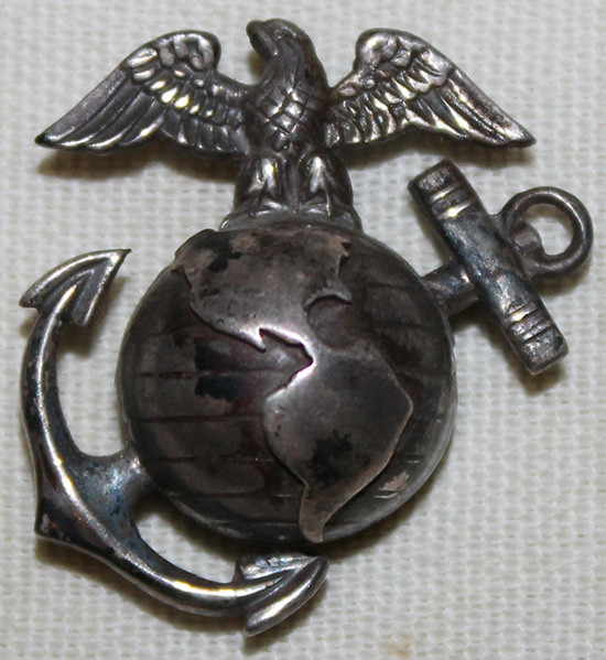 Sterling WWII USMC Officer Undress "Greens" Collar EG&A H & H Model #44