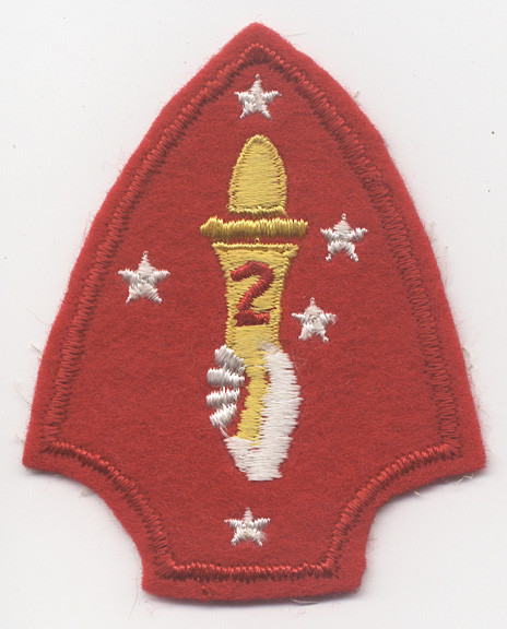 Variant WWII Felt Patch for US 2nd Marine Division (MAR)