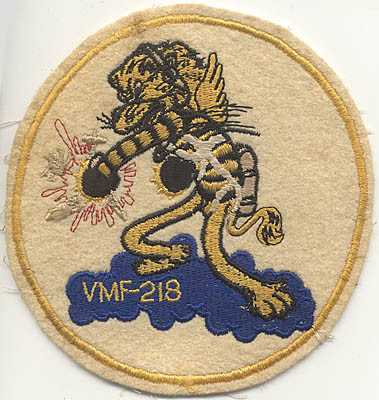 WWII USMC VMF 218 Patch