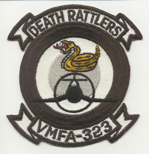 1950s US MC VMFA-323 Fighter-Attack Squadron (aka "Death Rattlers") Patch