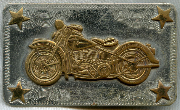 Early 1950s Harley Davidson Belt Buckle in Nickeled Silver<p> NO LONGER AVAILABLE