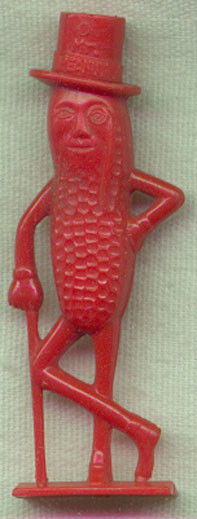 1940s or Early 1950s Mr. Peanut 3-D Plastic Promotional Whistle