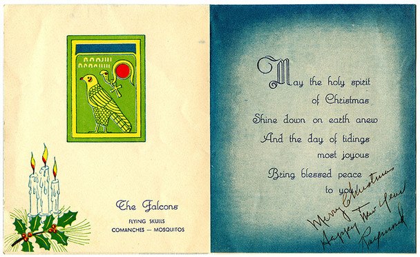 Great WWII USAAF 79th Fighter Group Christmas Card Possibly Printed in Italy