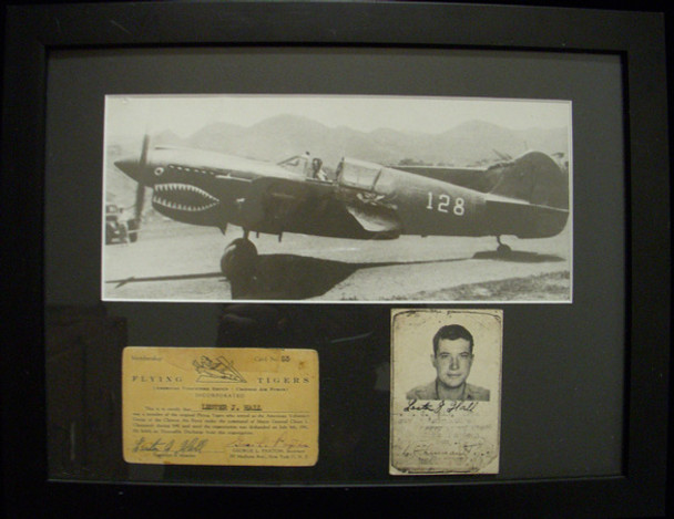 WWII Grouping of AVG Pilot Lester Hall incl. a 'Christmas' Scarf