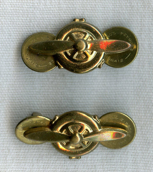 Rare Pair of WWII US Made Chinese Aviation Engineer Cadet Collar Insignia<p>NOT AVAILABLE