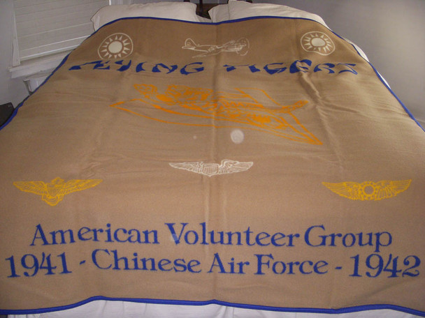 Wonderful Flying Tigers (AVG) Pendleton Wool Blanket from 1990s Oregon Reunion