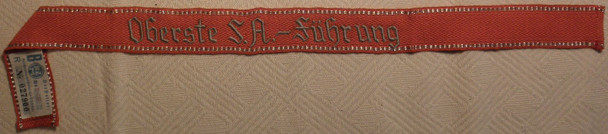 WWII Nazi Germany "Oberste S.A.-Fuhrung" Cuff Title