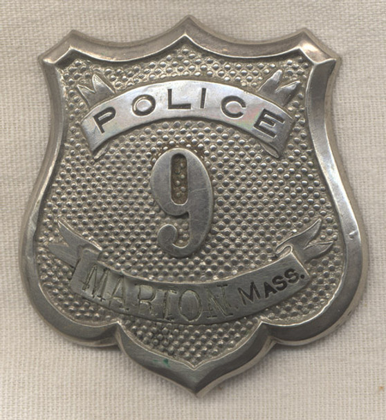 1910s-1920s Marion, Massachusetts Police Badge NO LONGER AVAILABLE