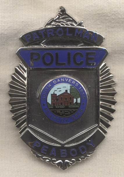 1970s Peabody, Massachusetts Police Badge