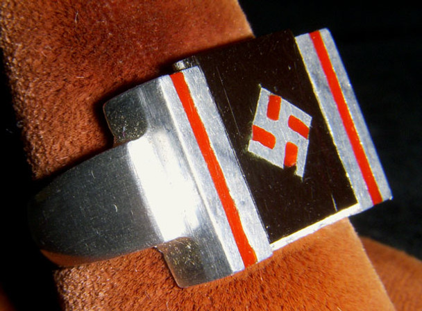 WWII Nazi Ring Made in Italy from Aircraft Parts