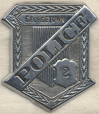Rare 1890's Georgetown, Massachusetts Police #2 Radiator Badge