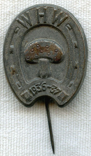 1936-1937 Nazi Winterhilfswerk WHW (Winter Help Work) Donation Tinnie