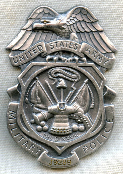 Circa 1980s US Army Military Police 2nd (Duplicate or "Duty") Private Purchase Badge