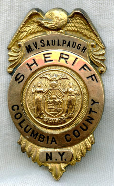 1930s Sheriff Badge from Columbia County, New York