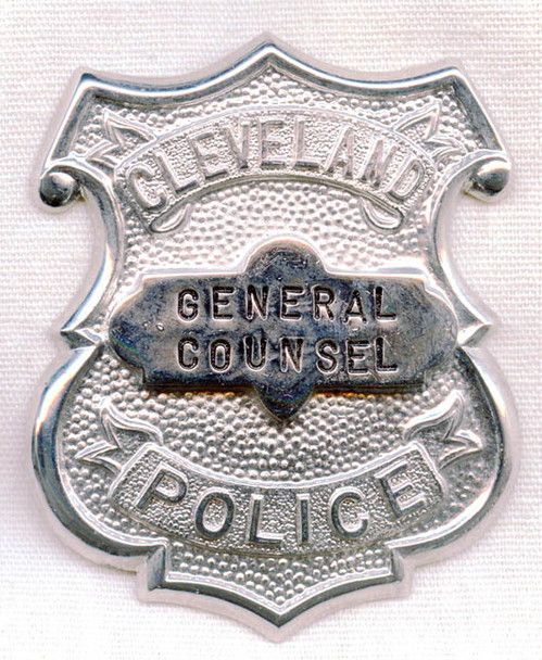 1960s-1970s Cleveland, Ohio General Counsel Police Badge