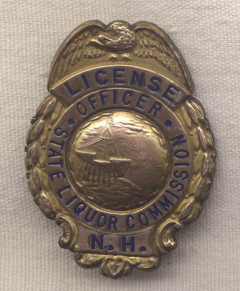 New Hampshire State Liquor Commission License Officer Badge